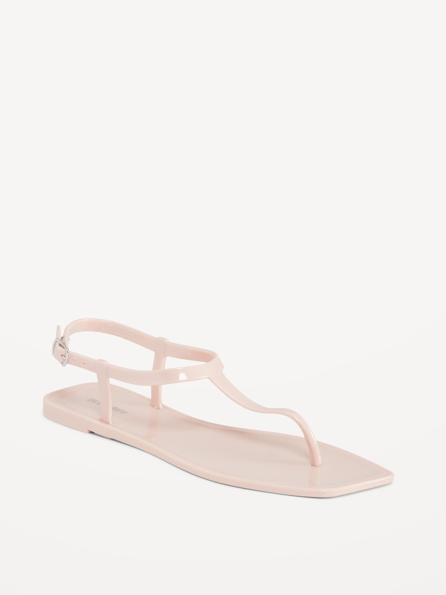 Old Navy Opaque Jelly T-Strap Sandals for Women pink. 1