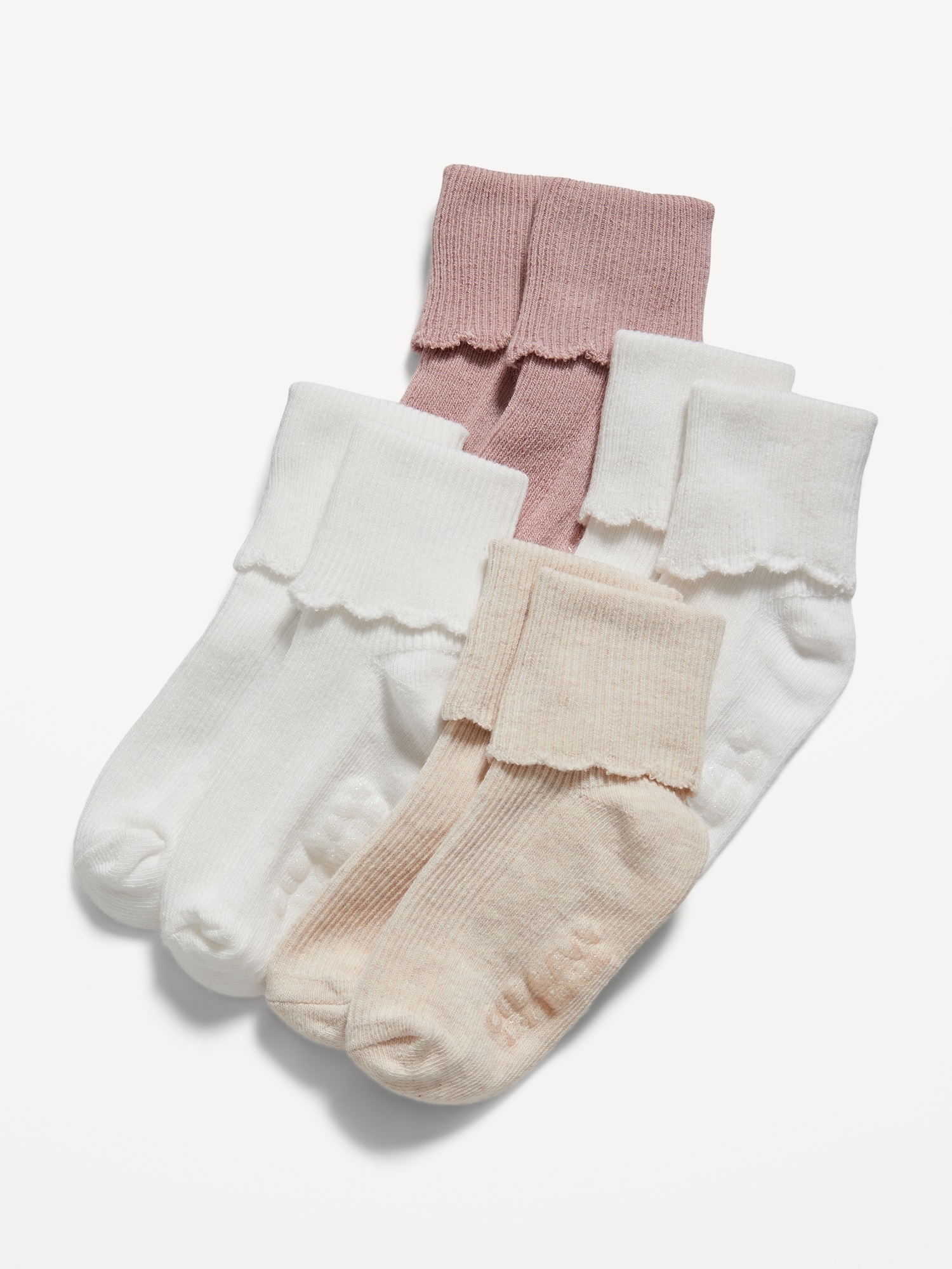 Old Navy 4-Pack Solid Socks for Toddler & Baby white. 1