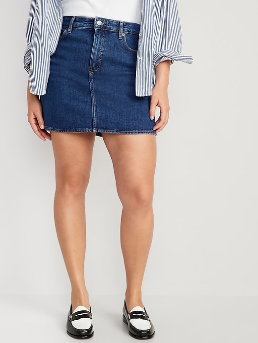 Image number 5 showing, High-Waisted OG Straight Mini Jean Skirt