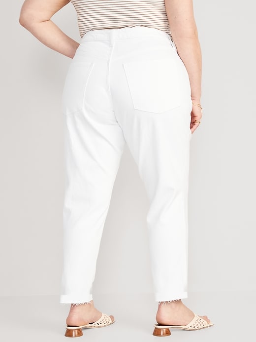 Image number 8 showing, Curvy High-Waisted OG Straight Cut-Off Jeans