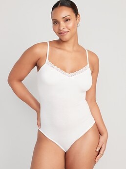 Spanx Hide & Sleek V-Neck Lace Cami Cream Ivory w/ Slimming Support size 2X  - $28 - From Eunice