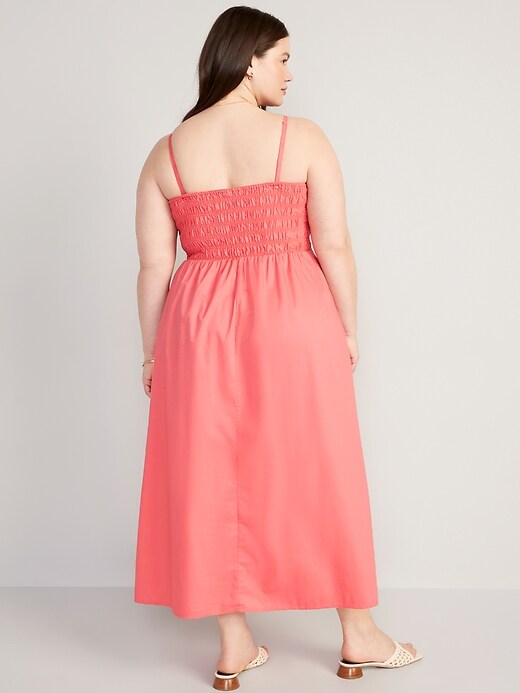 fit & flare smocked maxi cami dress for women English Factory