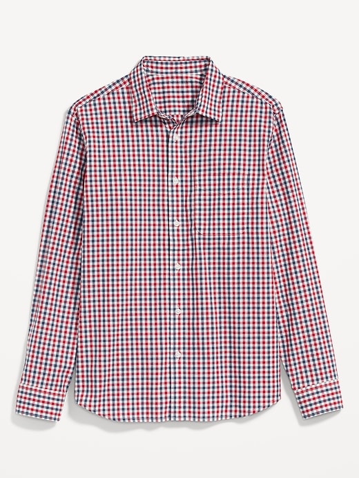 Old Navy Regular-Fit Built-In Flex Patterned Everyday Shirt for Men. 3