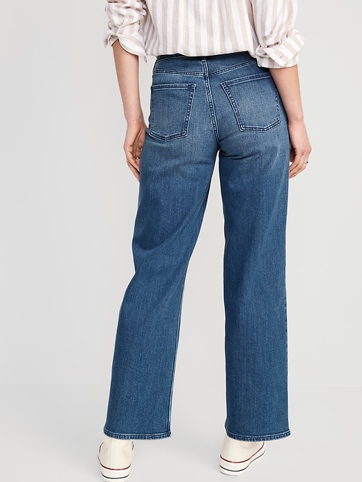 Image number 2 showing, High-Waisted Wow Wide-Leg Jeans