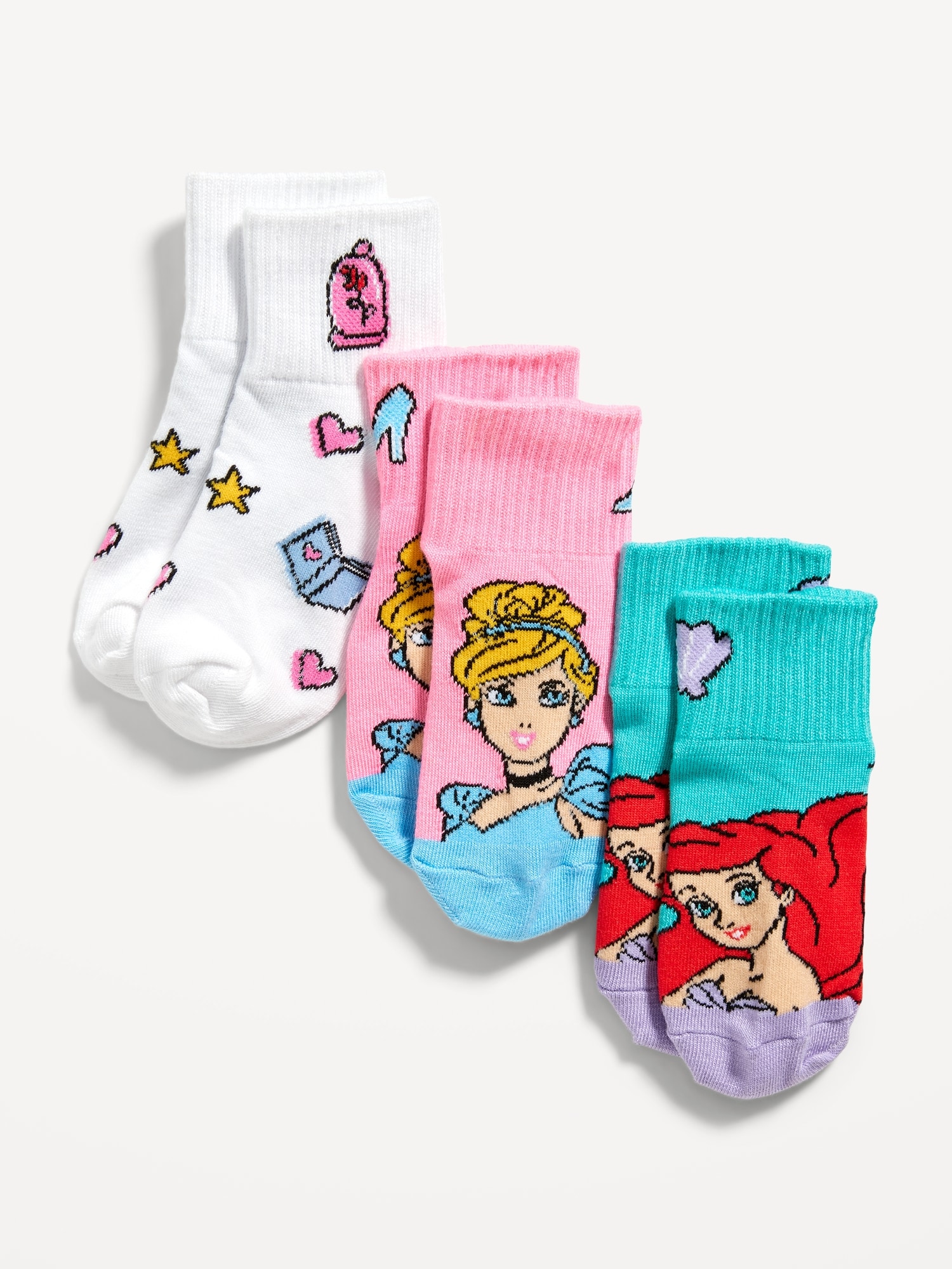 Old Navy Disney© Pop-Culture Crew Socks 3-Pack for Girls multi. 1