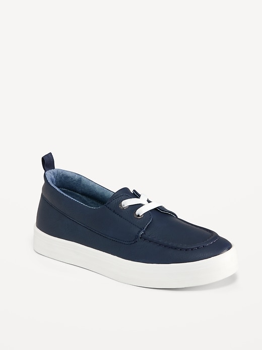 Faux-Leather Elastic-Lace Sneakers for Boys | Old Navy