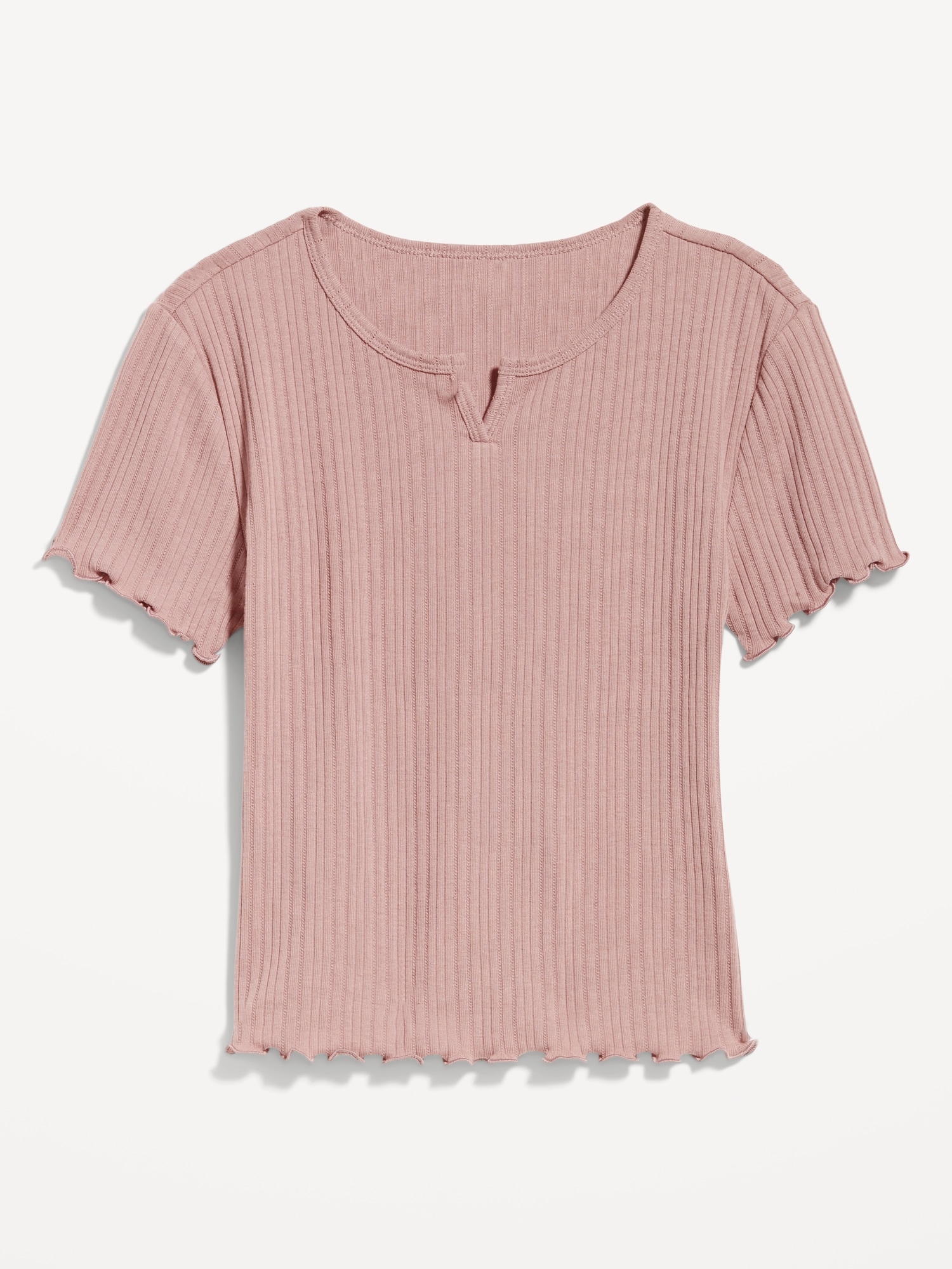 Old Navy Split-Neck Pointelle-Knit Pajama T-Shirt for Women pink. 1