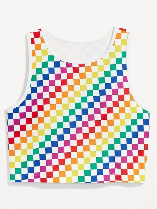 Image number 1 showing, Matching Pride Gender-Neutral Longline Swim Tank Top for Adults