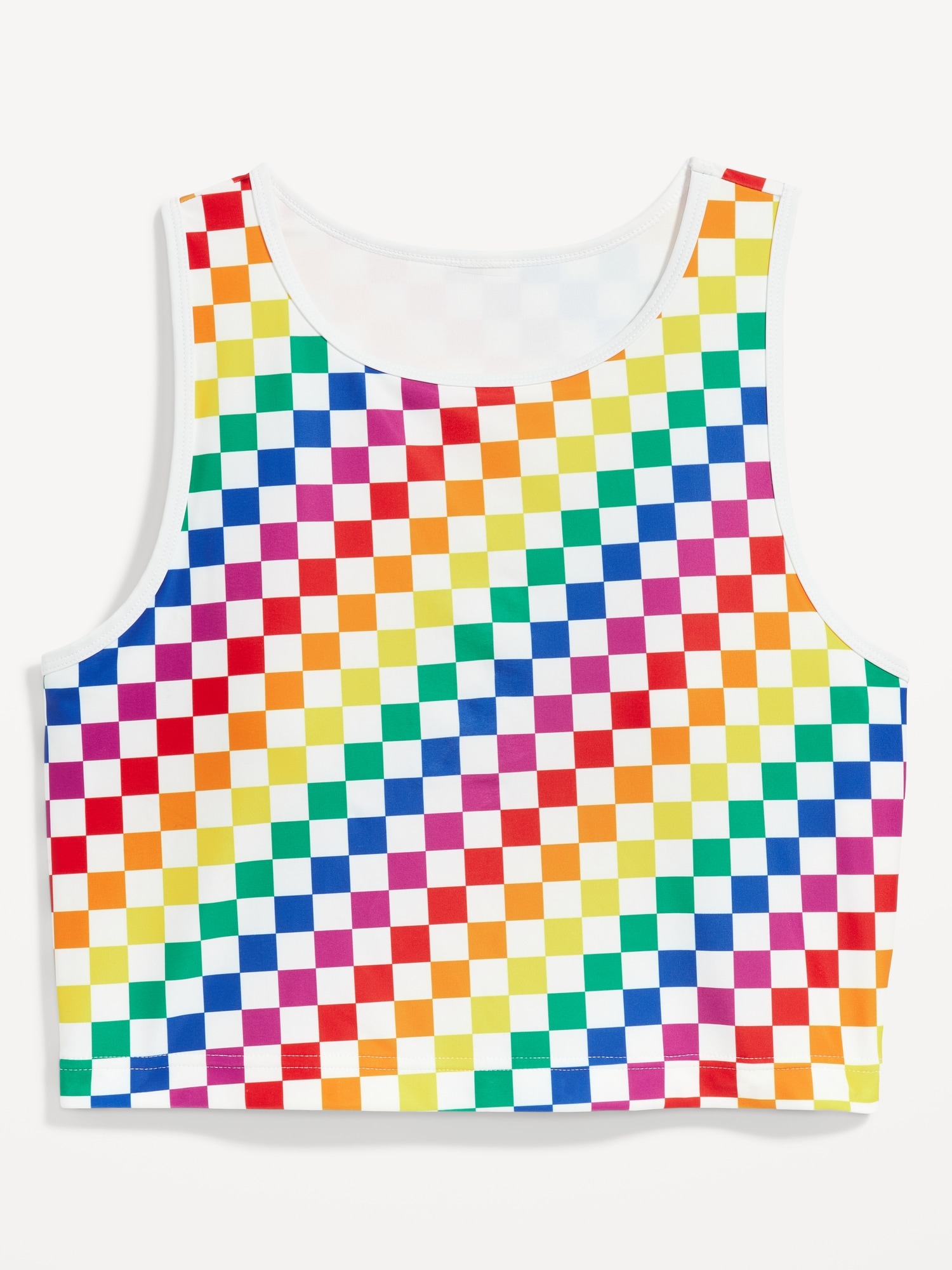 Matching Pride Gender-Neutral Longline Swim Tank Top for Adults