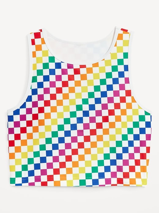 Image number 3 showing, Matching Pride Gender-Neutral Longline Swim Tank Top for Adults