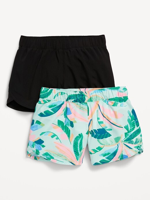 4 Pack Women's Yoga Shorts - Elastic Waist Dolphin Hem Workout Running Athletic Shorts