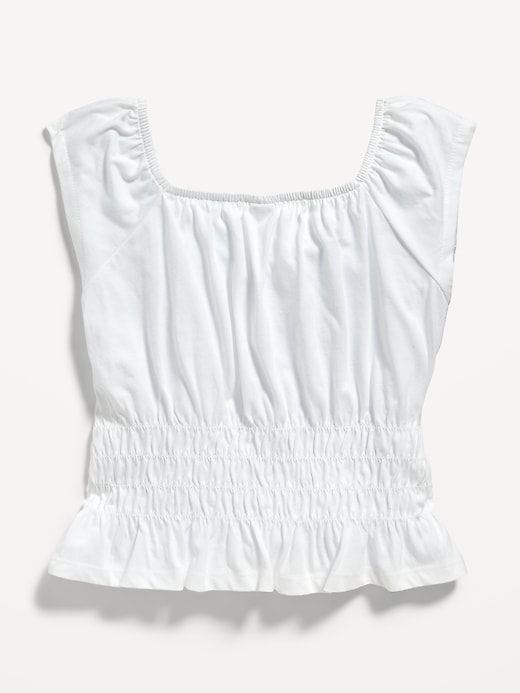 View large product image 2 of 2. Printed Sleeveless Smocked Top for Girls