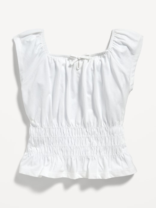View large product image 1 of 2. Printed Sleeveless Smocked Top for Girls