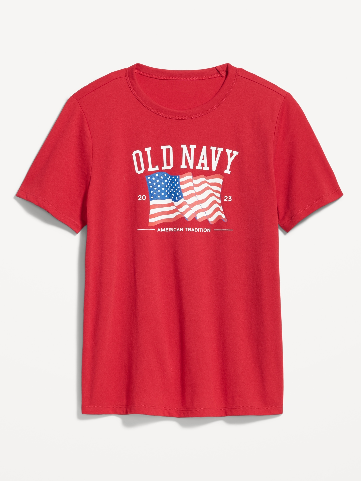 Old Navy Matching "Old Navy" Flag T-Shirt for Women red. 1