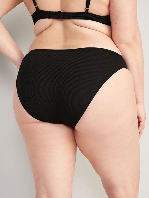 Image number 8 showing, High-Waisted French-Cut Ribbed Bikini Swim Bottoms