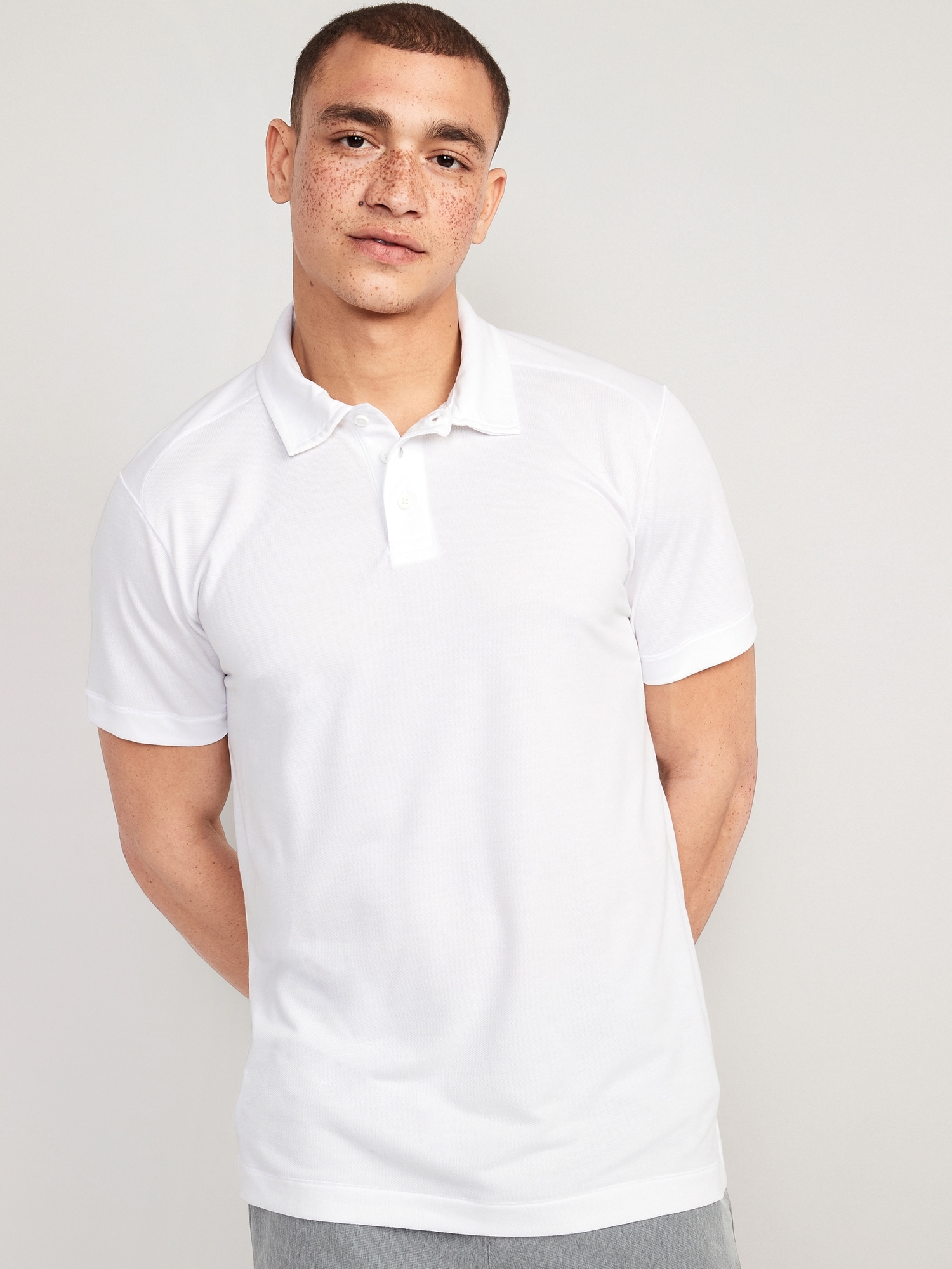 Old Navy Performance Beyond Pique Polo for Men white. 1