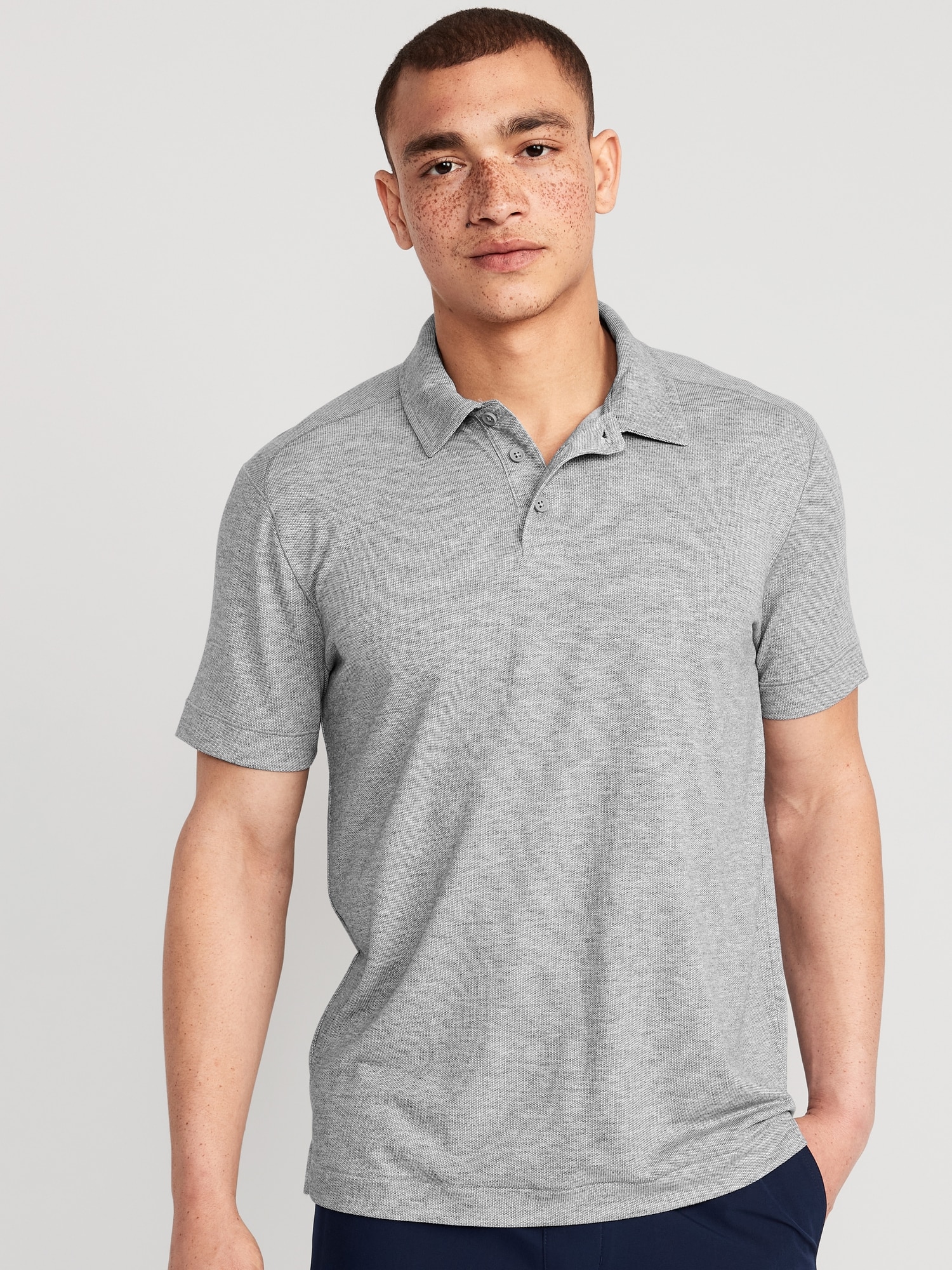 Old Navy Performance Beyond Pique Polo for Men gray. 1