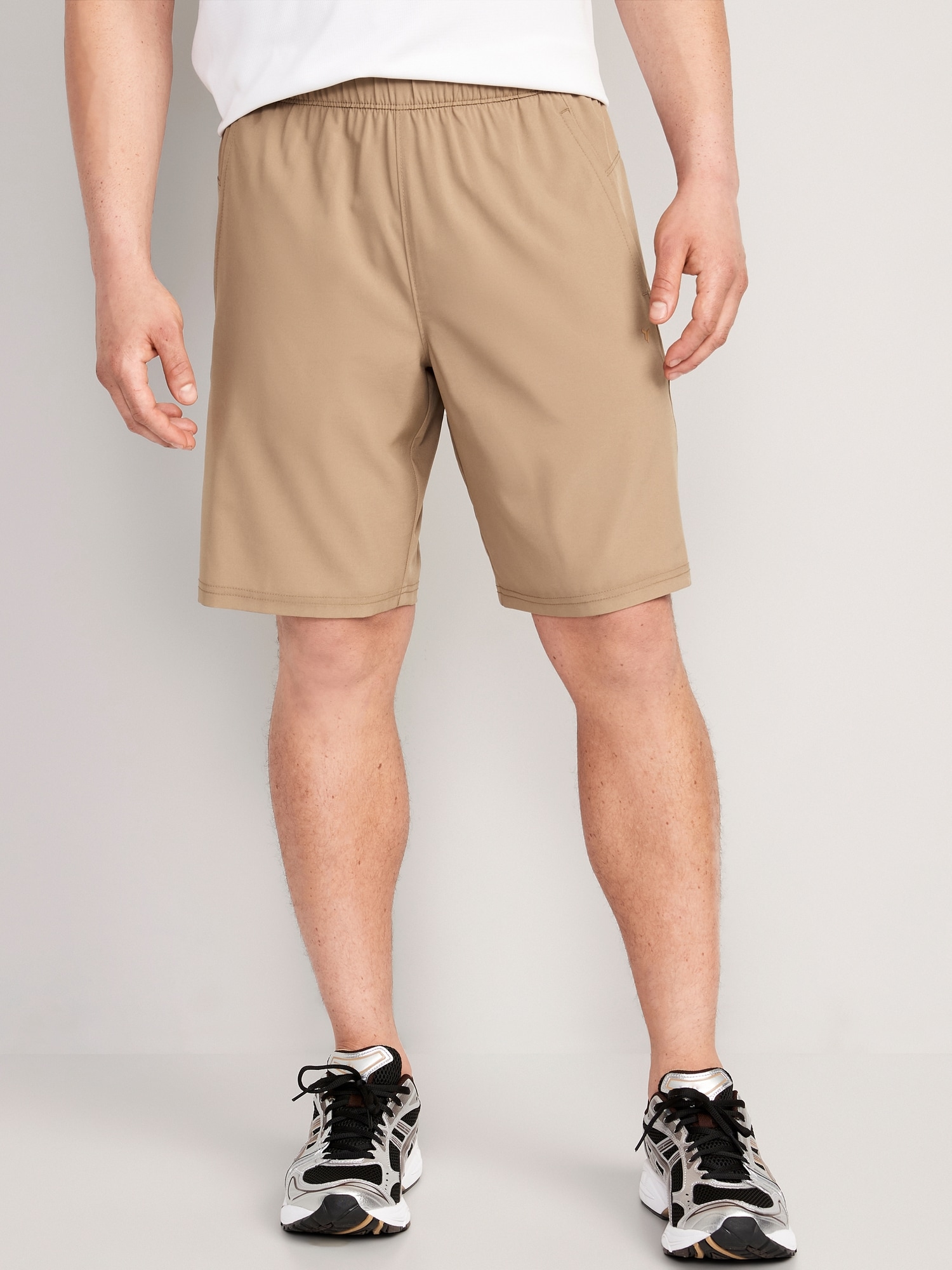 Old Navy Essential Woven Workout Shorts for Men -- 9-inch inseam beige. 1