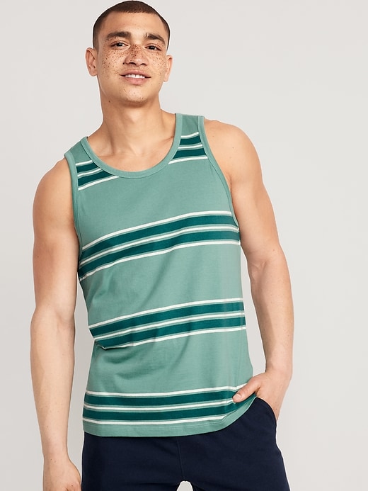 Image number 1 showing, Striped Soft-Washed Tank Top