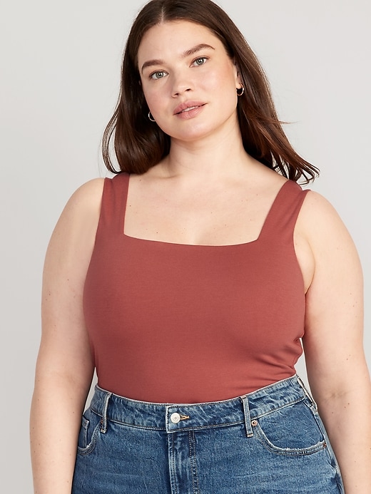 Image number 7 showing, Square-Neck Tank Top Bodysuit