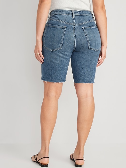 Image number 6 showing, High-Waisted OG Straight Cut-Off Jean Shorts -- 9-inch inseam