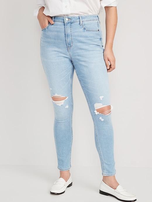 Image number 5 showing, Extra High-Waisted Rockstar 360° Stretch Super-Skinny Jeans