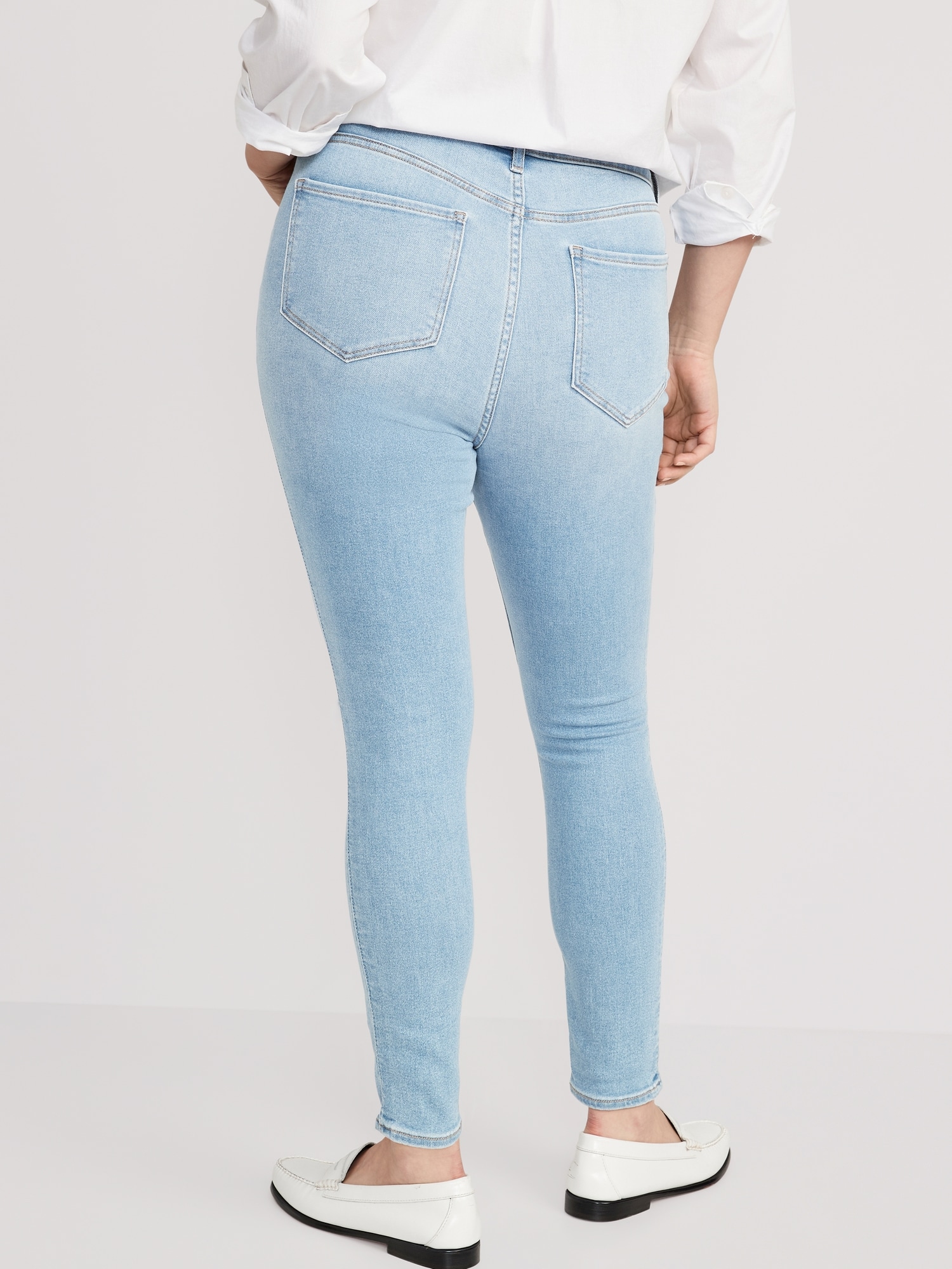 Extra High-Waisted | Super-Skinny Rockstar Navy Stretch for Old Women Jeans 360°