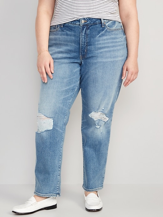 Image number 7 showing, Curvy High-Waisted OG Loose Ripped Jeans