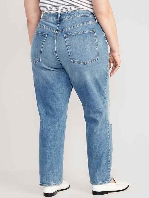 Image number 8 showing, Curvy High-Waisted OG Loose Ripped Jeans