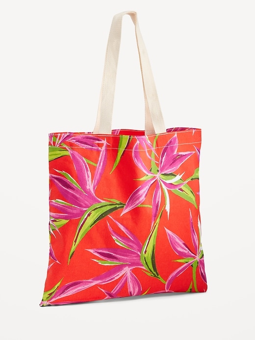 View large product image 1 of 1. Printed Canvas Tote Bag for Women