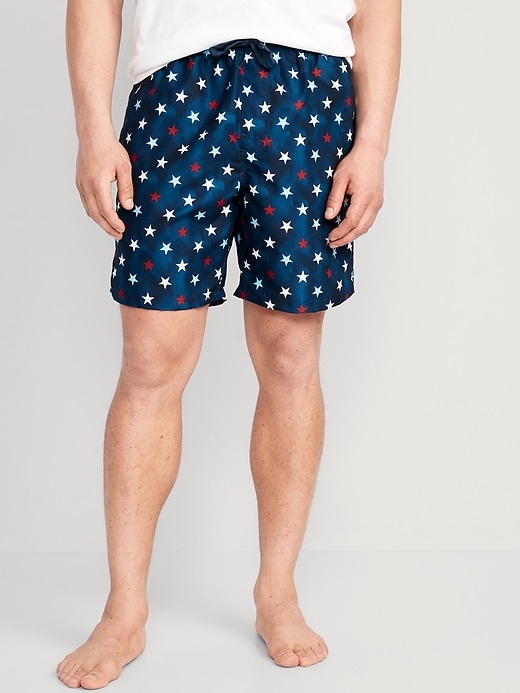 Image number 1 showing, Printed Swim Trunks --7-inch inseam