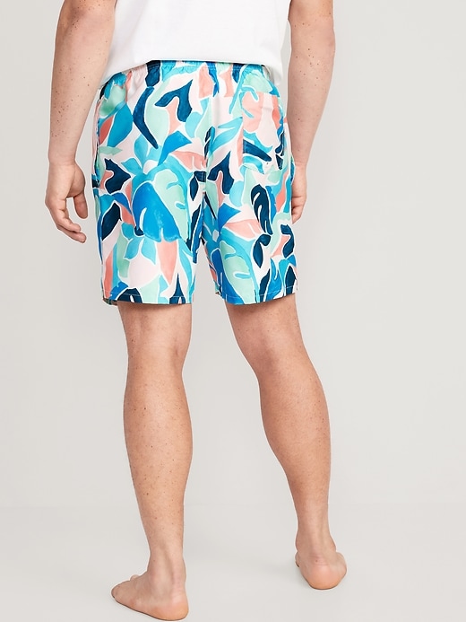Image number 8 showing, Printed Swim Trunks --7-inch inseam