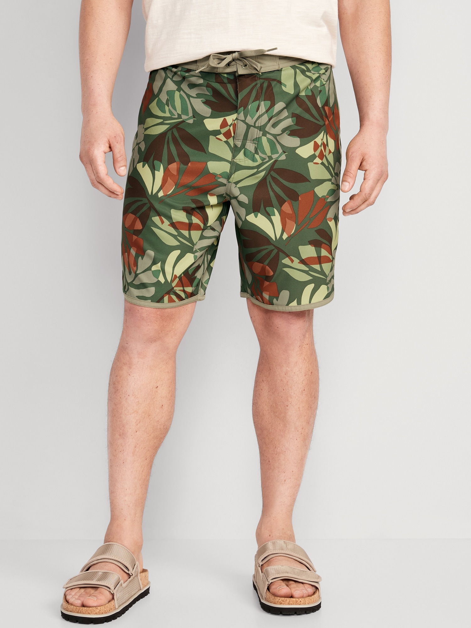 Old Navy Printed Built-In Flex Board Shorts -- 8-inch inseam green. 1