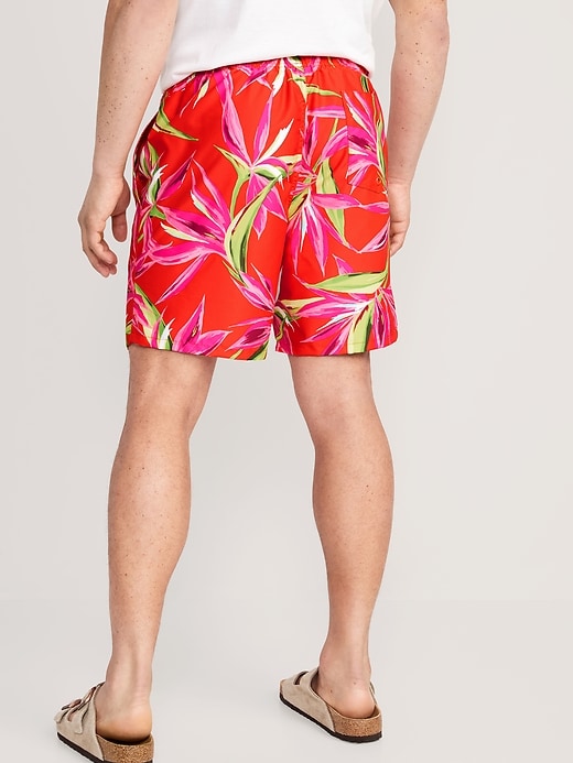 Image number 2 showing, Printed Swim Trunks --7-inch inseam