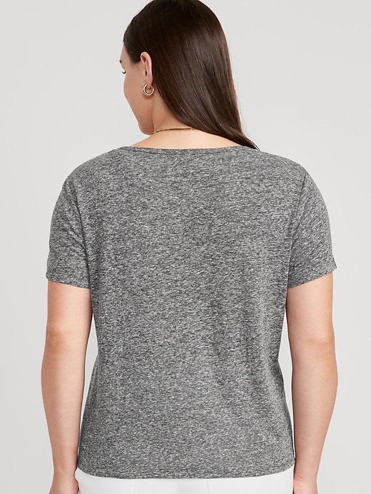 Image number 6 showing, Linen-Blend V-Neck Henley T-Shirt