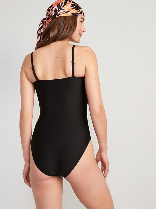 Image number 2 showing, Convertible Bandeau One-Piece Swimsuit