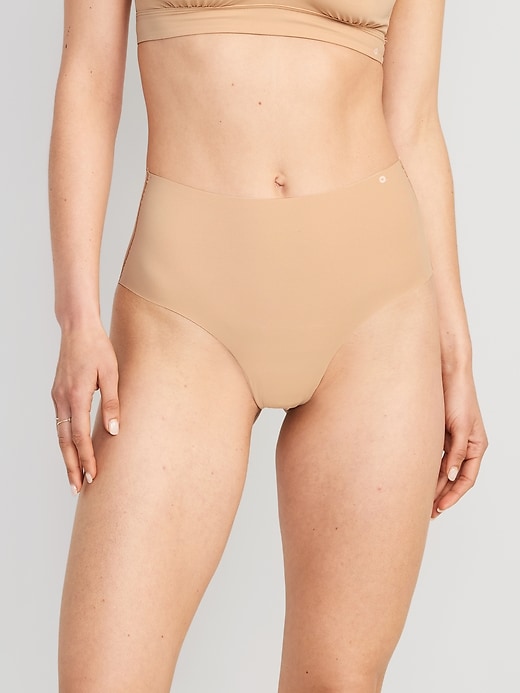 View large product image 1 of 7. High-Waisted No-Show Bikini Underwear