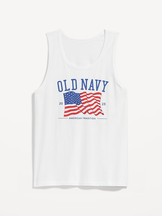 View large product image 1 of 1. Matching "Old Navy" Flag Graphic Tank Top