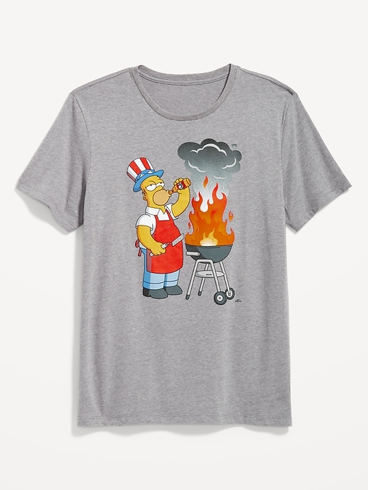 View large product image 1 of 1. The Simpsons™ Matching Americana Gender-Neutral T-Shirt for Adults