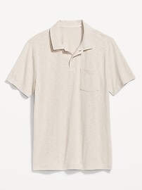 View large product image 4 of 4. Classic Fit Linen-Blend Polo