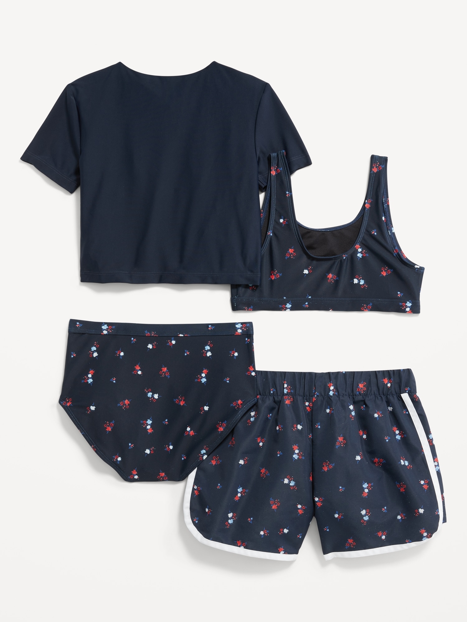 Set: Short-Sleeve Swim Top + Swim Shorts