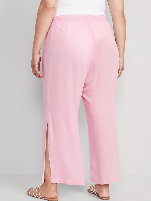 HighWaisted Lightweight WideLeg CoverUp Pants for Women Old Navy