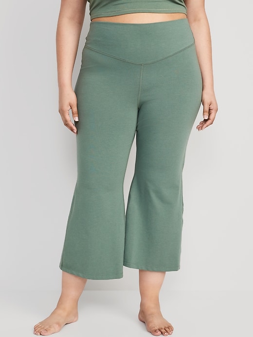 Image number 7 showing, Extra High-Waisted PowerChill Cropped Wide-Leg Yoga Pants