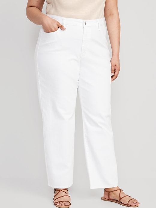 High-Waisted Wow White Loose Jeans for Women | Old Navy