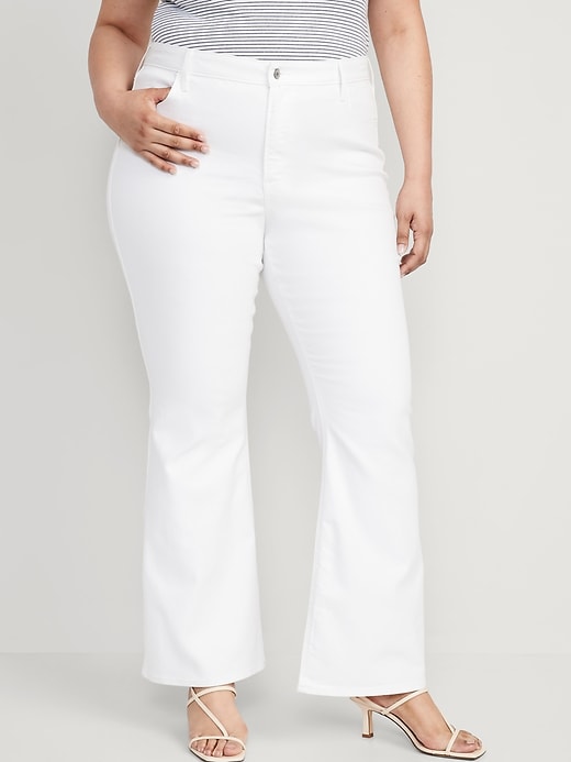 Image number 7 showing, High-Waisted Wow White Flare Jeans