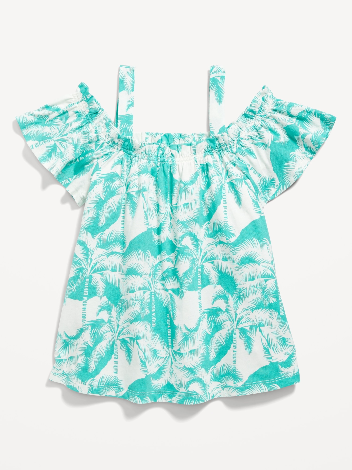 Old Navy Off-The-Shoulder Swing Top for Girls green. 1