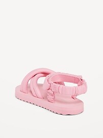 View large product image 3 of 4. Cross-Strap Puffy Sandals for Toddler Girls