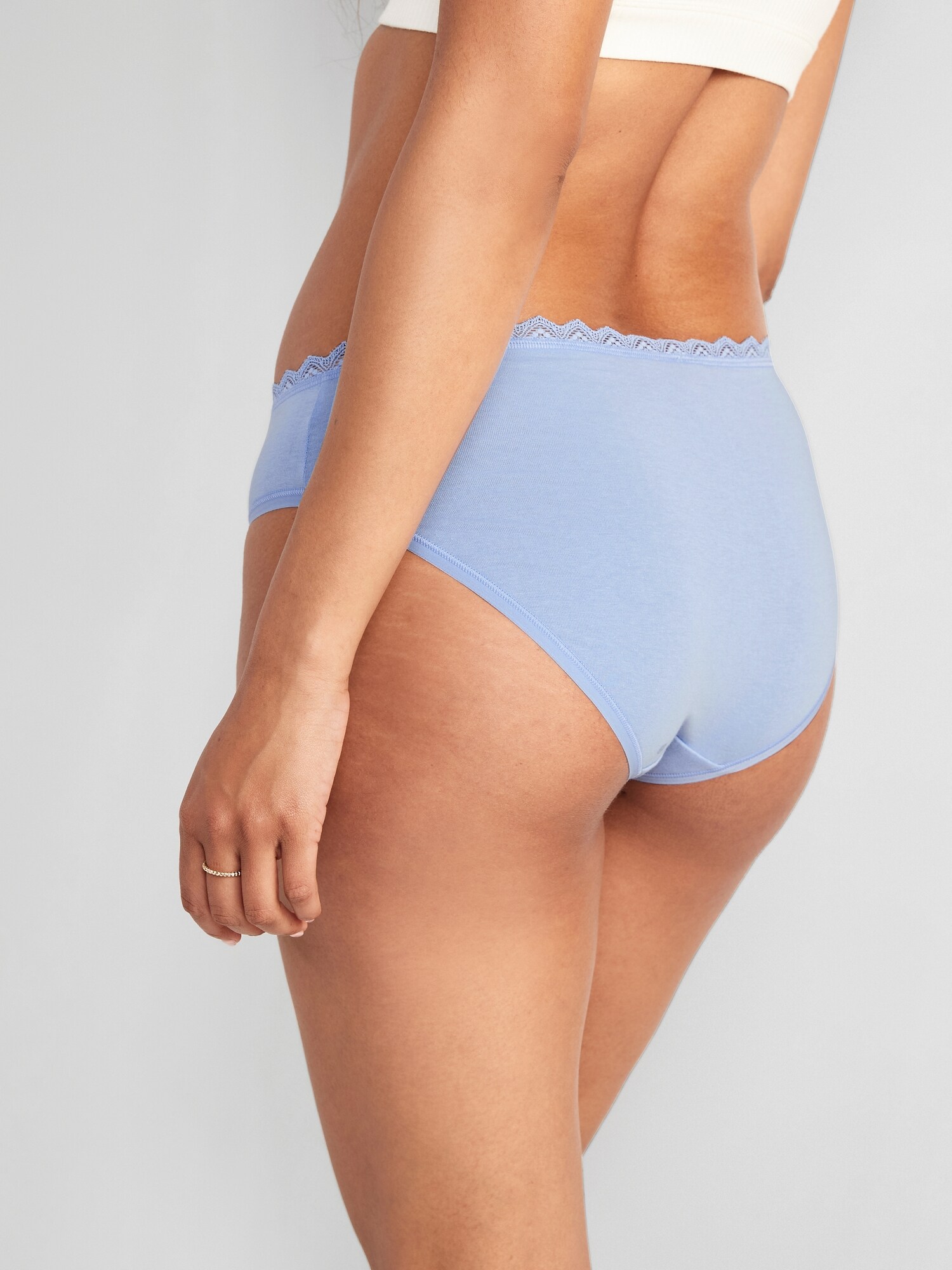 HighWaisted LaceTrimmed Bikini Underwear Old Navy