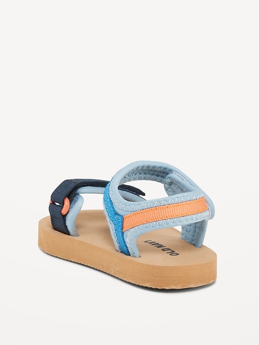 View large product image 2 of 2. Unisex Color-Block Strap Sandals for Baby