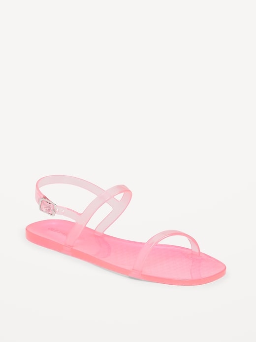 View large product image 1 of 4. Shiny-Jelly Double Strap Sandal for Girls